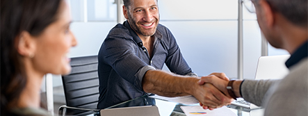 Marketing consultant closing deal